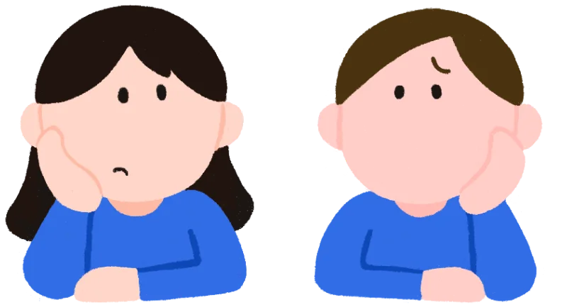 考え込む人物のイラスト